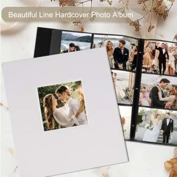 Artmag Fabric Photo Album 4x6 1000 Large Capacity for Family Wedding Anniversary Linen Album Holds 1000 Horizontal and Vertical Photos (1000 Pockets, White)