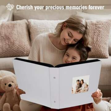 Artmag Fabric Photo Album 4x6 1000 Large Capacity for Family Wedding Anniversary Linen Album Holds 1000 Horizontal and Vertical Photos (1000 Pockets, White)