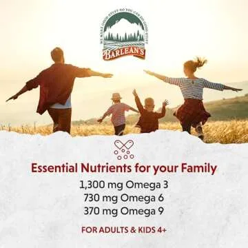 Barlean's Total Omega 3 Fish Oil Liquid Supplement 16 oz