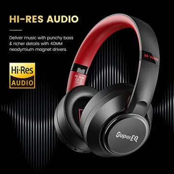 SuperEQ S1 Hybrid ANC Headphones with Hi-Res Audio