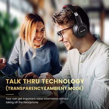 SuperEQ S1 Hybrid ANC Headphones with Hi-Res Audio