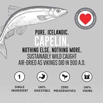Icelandic+ Plus Capelin Whole Fish & Pieces Dog Treat 2.5-oz Bag
