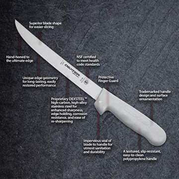 Dexter-Russell 8" Trimming /Fillet Knife, S138PCP, SANI-SAFE Series