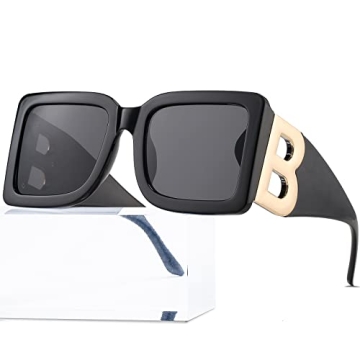 Stylish PORADAY Square Sunglasses with UV400 Protection