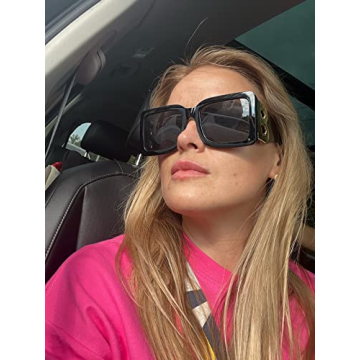 Stylish PORADAY Square Sunglasses with UV400 Protection