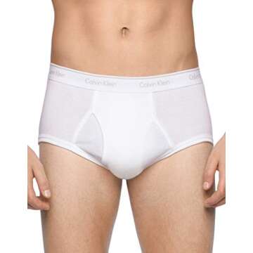 Calvin Klein Men's Underwear Cotton Classics 4 Pack Briefs - Comfort & Style in White