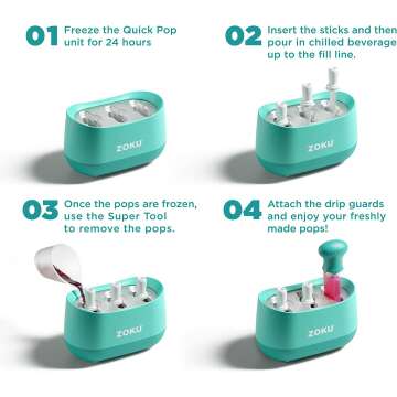 ZOKU Quick Pop Maker with Tools & Kits in Blue