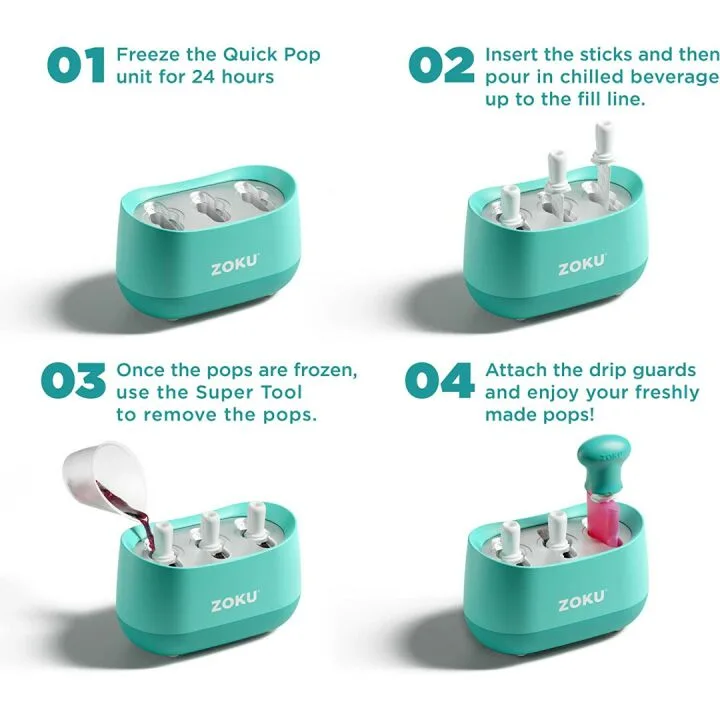 ZOKU Quick Pop Maker with Tools & Kits in Blue