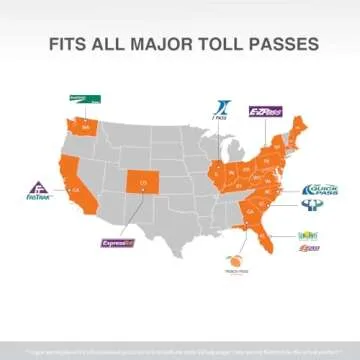 AutoBoxClub EZ Pass Holder for Most US States - UV Protective, Easy to Install and Remove, Fits All Major Toll Passes