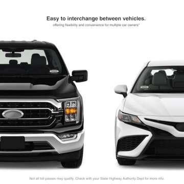 AutoBoxClub EZ Pass Holder for Most US States - UV Protective, Easy to Install and Remove, Fits All Major Toll Passes