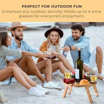 Prosumer's Choice Small Camping Foldable Table for Outdoor - 6x11x11-Inch Mini Picnic Table for Beac...