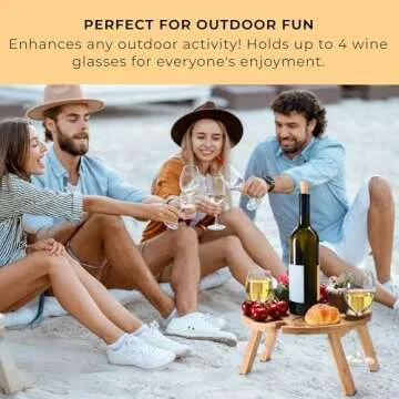 Prosumer's Choice Small Camping Foldable Table for Outdoor - 6x11x11-Inch Mini Picnic Table for Beac...