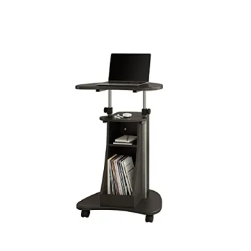 Techni Mobili Adjustable Height Laptop Cart with Storage