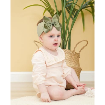 doboi 20PCS Baby Bows Baby Girl Headbands Nylon Hairbands with Ribbon Bow Handmade Elastic Baby Hair Bows Headbands for Baby Girls Newborns Infants Toddlers and Kids