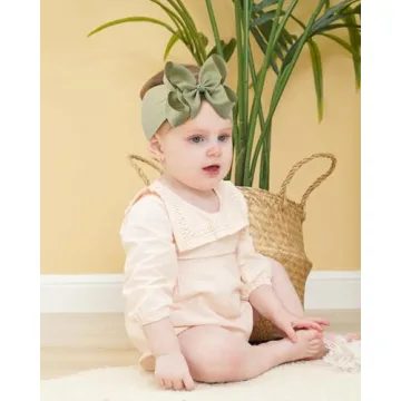 doboi 20PCS Baby Bows Baby Girl Headbands Nylon Hairbands with Ribbon Bow Handmade Elastic Baby Hair Bows Headbands for Baby Girls Newborns Infants Toddlers and Kids