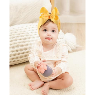 doboi 20PCS Baby Bows Baby Girl Headbands Nylon Hairbands with Ribbon Bow Handmade Elastic Baby Hair Bows Headbands for Baby Girls Newborns Infants Toddlers and Kids