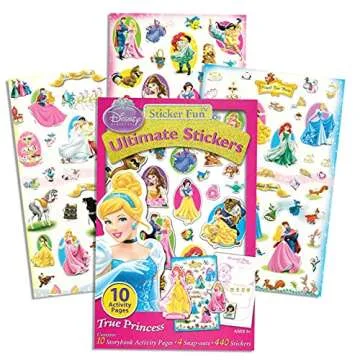 Disney Princess Puzzle Books Bundle with 400+ Stickers