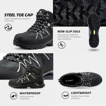 Blapek Women's Steel Toe Safety Boots for Work