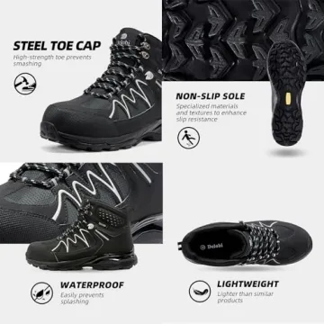 Blapek Women's Steel Toe Safety Boots for Work