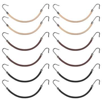 15-Piece Elastic Hook Hair Tie Set for All Hair Types