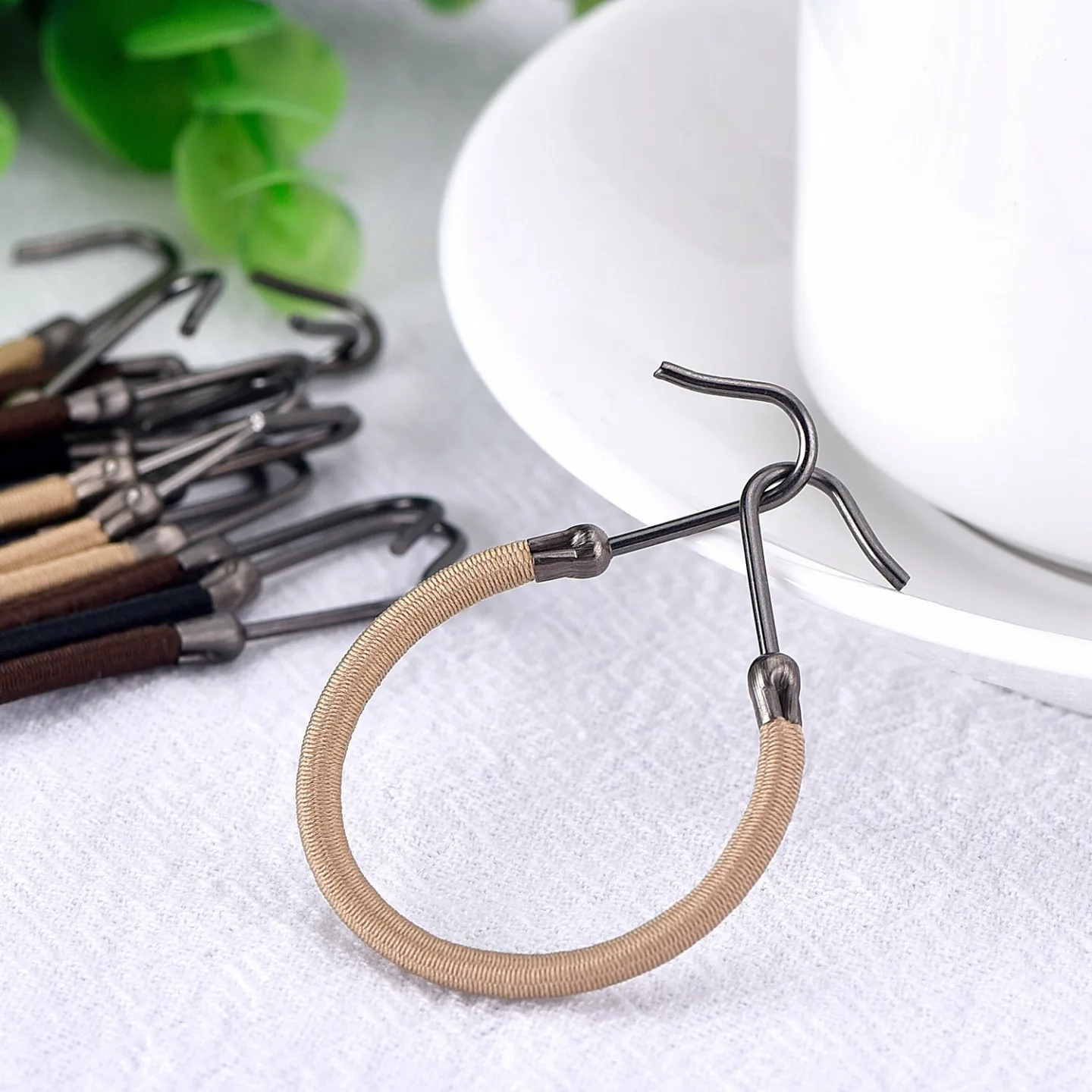 Elastic Hook Hair Tie Set for Long & Curly Hair