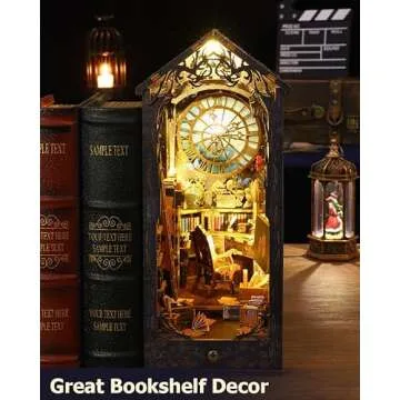 Enchanting DIY Book Nook Kit Decor - 3D Wooden Puzzle with LED Lights