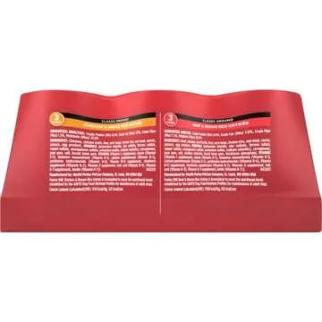 Purina ONE Classic Ground Chicken and Brown Rice, and Beef and Brown Rice Entrees Wet Dog Food Variety Pack - (Pack of 6) 13 oz. Cans