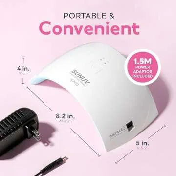 SUNUV UV LED Nail Lamp, Nail Dryer for Gel Nail Polish Gel UV Light for Nails with Sensor 2 Timer SUN9C Blue Gift for Women Girl