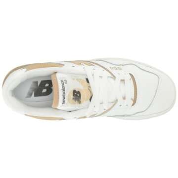 New Balance 550 Sneakers, White/Incense, 6 US Women/4.5 US Men