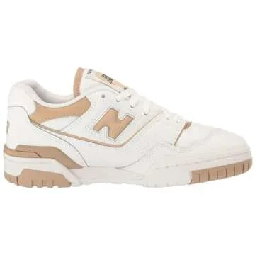 New Balance 550 Sneakers, White/Incense, 6 US Women/4.5 US Men