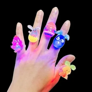 Vibrant Prefilled Easter Eggs with Light Up Rings for Kids