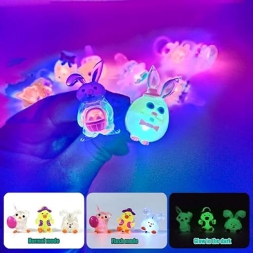 Vibrant Prefilled Easter Eggs with Light Up Rings for Kids