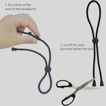 Adjustable Hair Ties for Thick, Curly Hairstyles - Afro Puffs, Ponytails, Locs, Pineapples for Black Women and Girls (Pack of 6)