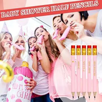 Cute Baby Shower Pencils - 50 Presharpened for Fun