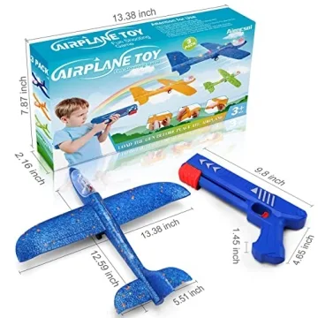 3 Pack Airplane Launcher Toy for Kids Outdoor Fun