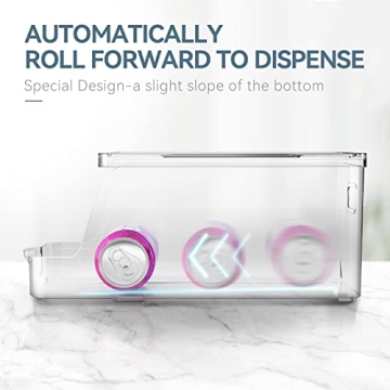 Stackable Soda Can Dispenser - Multi-Purpose Organizer for Fridge