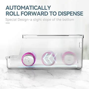 Stackable Soda Can Dispenser - Multi-Purpose Organizer for Fridge