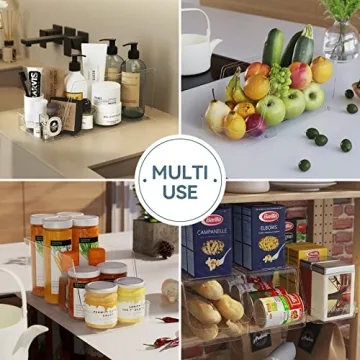 Stackable Soda Can Dispenser - Multi-Purpose Organizer for Fridge