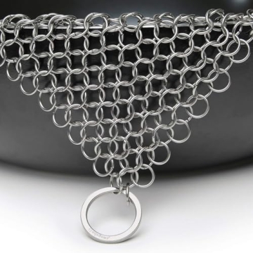 Amagabeli Cast Iron Cleaner Durable Stainless Steel Scrubber