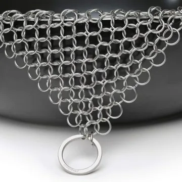 Amagabeli Cast Iron Cleaner Durable Stainless Steel Scrubber