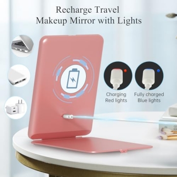 FUNTOUCH Travel Makeup Mirror with LED Lights
