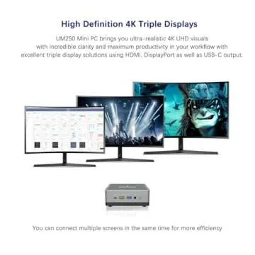 MINISFORUM UM250 Mini PC with Ryzen 5 and Triple 4K Output