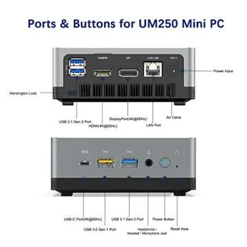 MINISFORUM UM250 Mini PC with Ryzen 5 and Triple 4K Output
