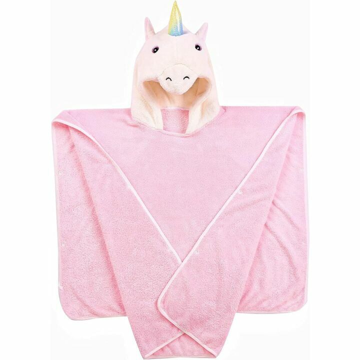 Nifyto Unicorn Hooded Towel - Kids Coral Fleece Poncho