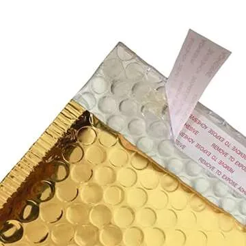 HOSL Bubble Mailer 6.25x9"(Inner) Shipping Envelopes 20 Pack Padded Envelopes Medium for Mailing Shipping Packaging Business Makeup Waterproof Package Bags Bulk (Gold)