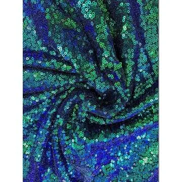 Cozep Mermaid Tail Costume Sequin Maxi Skirt Halloween Cosplay Party Dress (L, Blue)