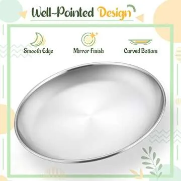 Durable HaWare Stainless Steel Plates for Kids & Adults