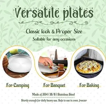 Durable HaWare Stainless Steel Plates for Kids & Adults