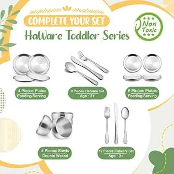 Durable HaWare Stainless Steel Plates for Kids & Adults