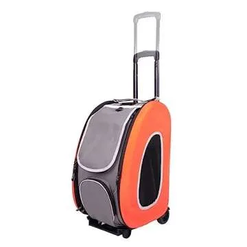 ibiyaya 5-in-1 Pet Carrier and Stroller for Small Pets